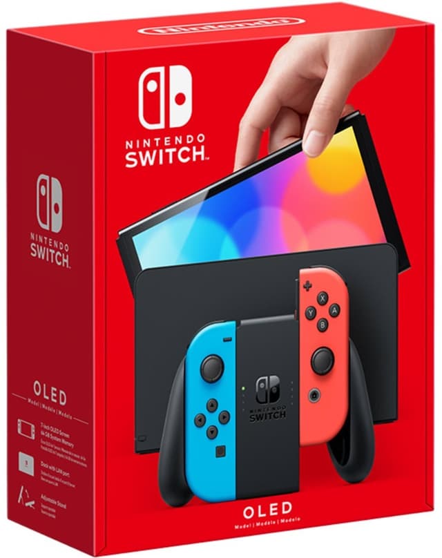 Nintendo Switch OLED Azul e Vermelho Neon