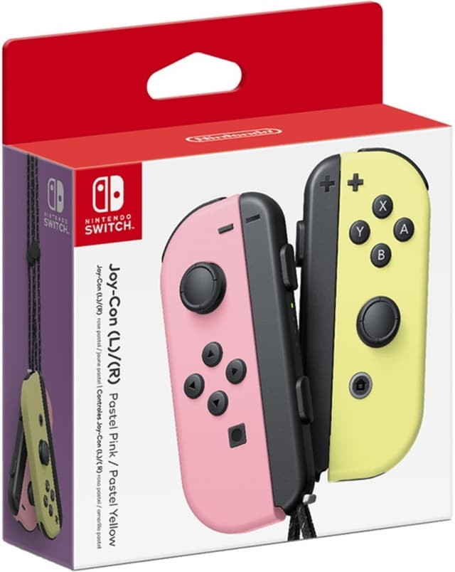 Joy-Con Rosa e Amarelo Pastel